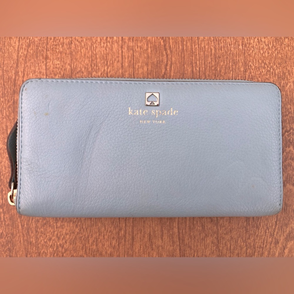 Kate Spade Veronica Zip-around Continental Wallet in Light Blue